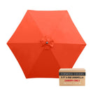 9ft Market Patio Umbrella 6 Rib Replacement Canopy Orange-1