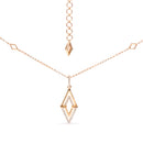 14K Yellow Gold 1/4 Cttw Diamond Double Triangle Geometric 18" Pendant Necklace (G-H Color, SI1-SI2 Clarity)-4