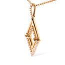 14K Yellow Gold 1/4 Cttw Diamond Double Triangle Geometric 18" Pendant Necklace (G-H Color, SI1-SI2 Clarity)-6