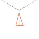 14K Rose and White Gold 1/8 Cttw Diamond Windchime 18" Pendant Necklace (G-H Color, SI1-SI2 Clarity)-4