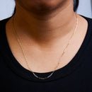 Unisex Solid 14K Yellow Gold 1.5mm Paperclip Chain Necklace - 18 Inches-13