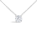14K White Gold Floating 1/2 Cttw Lab Grown Diamond Solitaire Pendant Necklace - 18" Inches-2