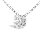 14K White Gold Floating 1/2 Cttw Lab Grown Diamond Solitaire Pendant Necklace - 18" Inches-3