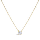 14K White Gold Floating 1/2 Cttw Lab Grown Diamond Solitaire Pendant Necklace - 18" Inches-4
