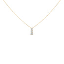 14K White Gold 1/2 Cttw Lab Grown Diamond Three Stone Pendant Necklace-4