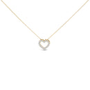 14K White Gold 1/2 Carat Lab Grown Diamond Heart Shape Pendant Necklace-4