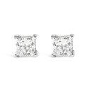 14K White Gold 3/8 Cttw Lab Grown Princess-Cut Diamond 4-Prong Solitaire Stud Earrings (VS1-VS2 Clarity, F-G Color)-4