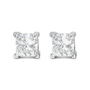 14K White Gold 1.0 Cttw Princess Cut Lab Grown Diamond Solitaire Stud Earrings (F-G Color, VS2-SI1 Clarity)-1