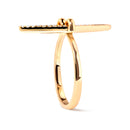 14K Yellow Gold 1/5 Cttw Diamond Double Triangle Ring (G-H Color, SI1-SI2 Clarity) - Size 7-7