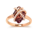 14K Rose Gold 1/5 Cttw Diamond Wrapped 15x15 MM Purple Amethyst Cocktail Ring (G-H Color, SI1-SI2 Clarity)-5