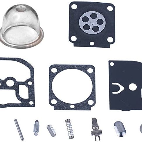 Hipa RB-100 Carburetor Rebuild Kit for STIHL FS55 FS38 BG45 HS45 MM55 & Mini Tiller 4137 EMU Trimmer Blower with Primer Bulb