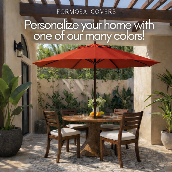 9ft Market Patio Umbrella 6 Rib Replacement Canopy Red