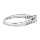 10K White Gold 1/2 Cttw Diamond Three Stone Ring-2