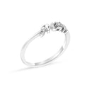 .925 Sterling Silver Diamond Accent "MOM"  Ring (J-K Color, I2-I3 Clarity) - Ring Size 7-3