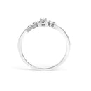 .925 Sterling Silver Diamond Accent "MOM"  Ring (J-K Color, I2-I3 Clarity) - Ring Size 7-5