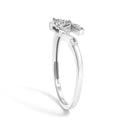 .925 Sterling Silver Diamond Accent "MOM" Heart Ring (J-K Color, I2-I3 Clarity) - Ring Size 7-4