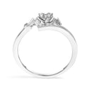.925 Sterling Silver Diamond Accent "MOM" Heart Ring (J-K Color, I2-I3 Clarity) - Ring Size 7-5