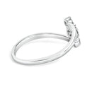 10K White Gold 1/4 Cttw Lab Grown Diamond Vertical Three Stone Ring-2
