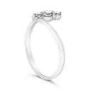 10K White Gold 1/4 Cttw Lab Grown Diamond Vertical Three Stone Ring-4