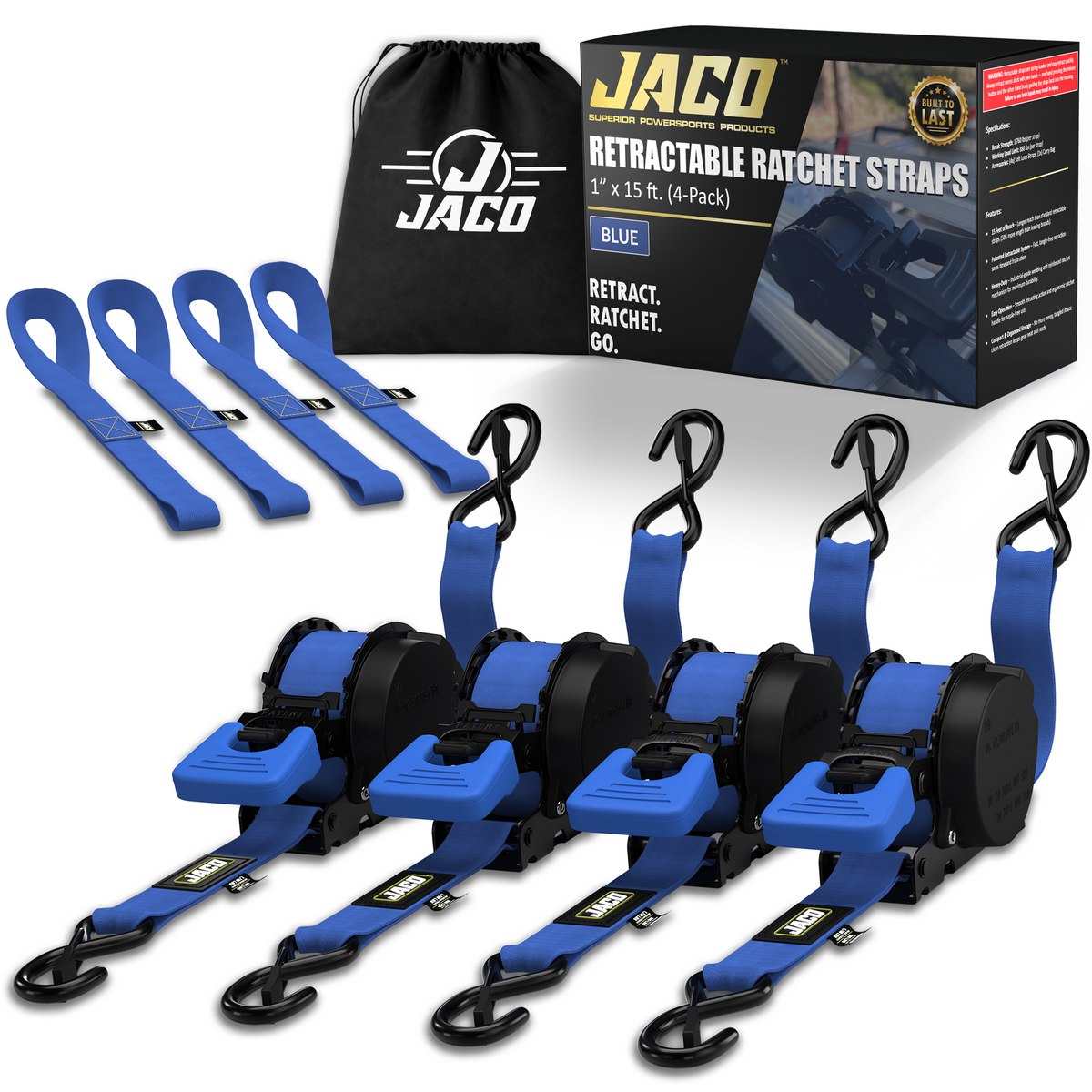 Retractable Ratchet Straps - 1