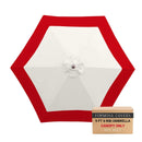 9ft Market Patio Umbrella 6 Rib Replacement Canopy Duet Red-1