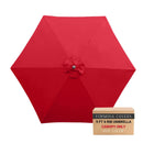 9ft Market Patio Umbrella 6 Rib Replacement Canopy Red-1