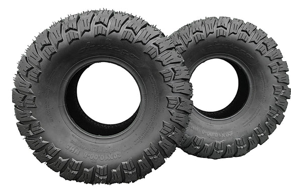 Antego 20x10.00-8 Lawn Mower Tires, Set of 2, ATW-071 Aggressive Turf | Aggressive turf traction with lawn-friendly rounded shoulders