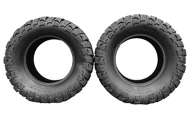Two Antego 24x12.00-12 ATW-071 aggressive turf lawn-mower tires, tires only