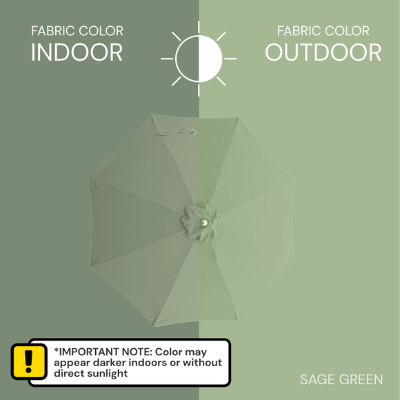 9ft Market Patio Umbrella 8 Rib Replacement Canopy Sage Green