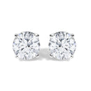 14K White Gold 1 1/10 Cttw Round Diamond Solitaire Stud Earrings-1