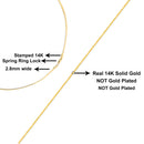 Unisex Solid 14K Yellow Gold 2.8mm Imperial Herringbone Chain Necklace - 18" Inches-10