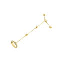 14K Yellow Gold 1/4 Cttw Diamond Ring and Bracelet Hand Chain (G-H Color, SI1-SI2 Clarity) - 7"-6