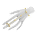 14K Yellow Gold 1/4 Cttw Diamond Ring and Bracelet Hand Chain (G-H Color, SI1-SI2 Clarity) - 7"-10