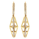 14K Yellow Gold 5/8 Cttw Diamond Geometrical Pillar Drop and Dangle Earrings (G-H Color, SI1-SI2 Clarity)-4