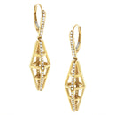 14K Yellow Gold 5/8 Cttw Diamond Geometrical Pillar Drop and Dangle Earrings (G-H Color, SI1-SI2 Clarity)-5