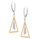 14K Rose and White Gold 3/8 Cttw Diamond Windchime Drop and Dangle Earring (G-H Color, SI1-SI2 Clarity)-5