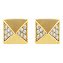 14K Yellow Gold 1/4 Cttw Diamond Pyramid Stud Earring (G-H Color, SI1-SI2 Clarity)-5