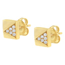14K Yellow Gold 1/4 Cttw Diamond Pyramid Stud Earring (G-H Color, SI1-SI2 Clarity)-8