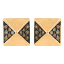 14K Rose Gold 1/4 Cttw Brown Diamond Pyramid Stud Earring (Brown Color, SI1-SI2 Clarity)-5