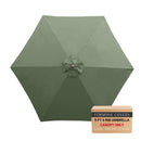 9ft Market Patio Umbrella 6 Rib Replacement Canopy Sage Green-1