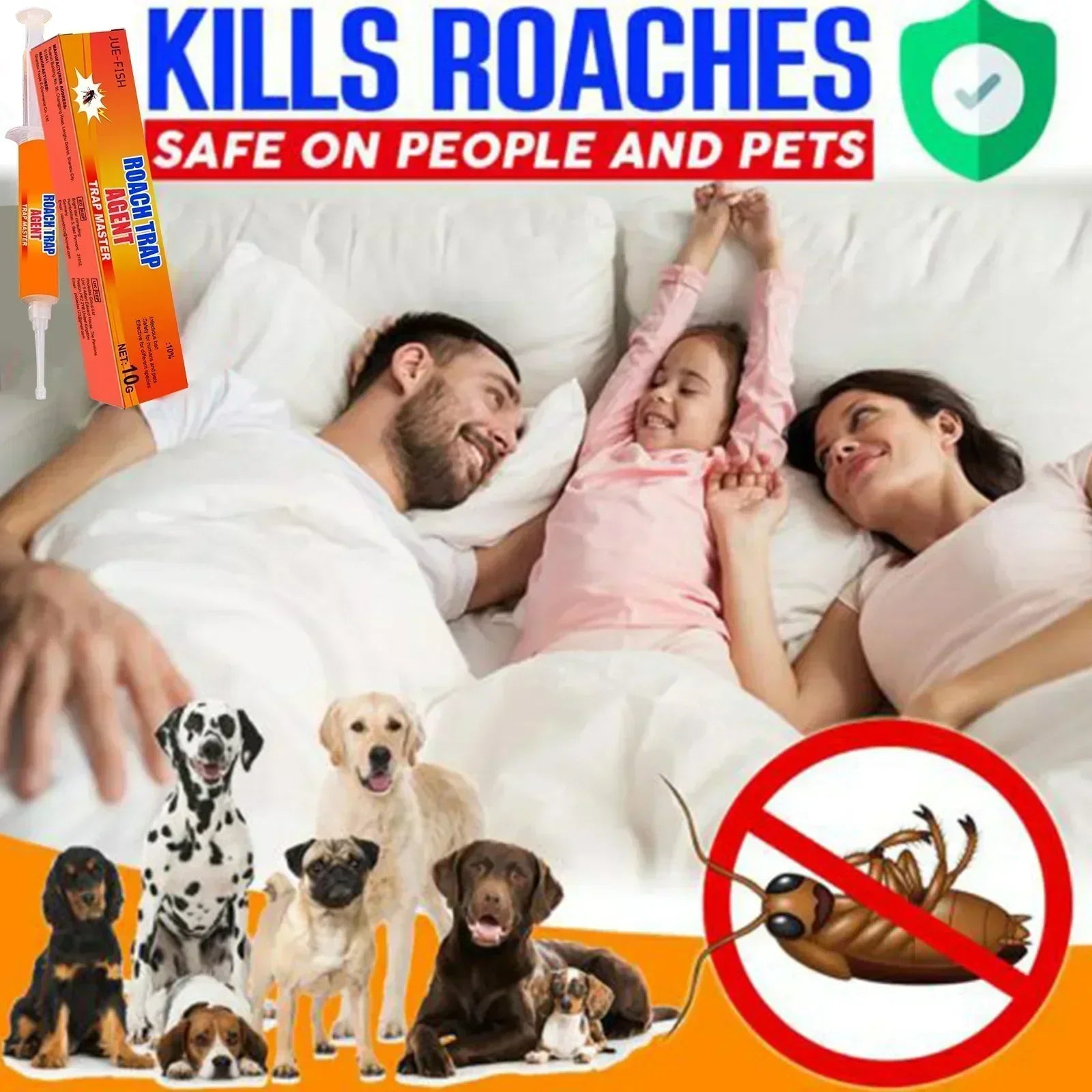 Strong Cockroach Killing Gel Bait Clear Cockroach Medicine Whole Nest End House Quick Kill Catcher Cockroach Killer Home Use - 0