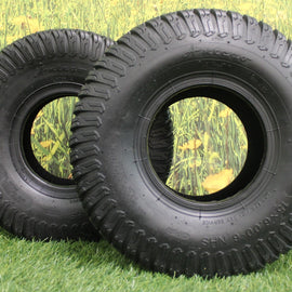 Antego Tire 15x6.00-6 4 PLY Turf Tires for Lawn & Garden (Set of Two) ATW-003
