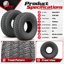 Antego 20x8.00-8 ATW-003 4 Ply Turf Tubeless Lawn Mower Tires, 2 Pack-4