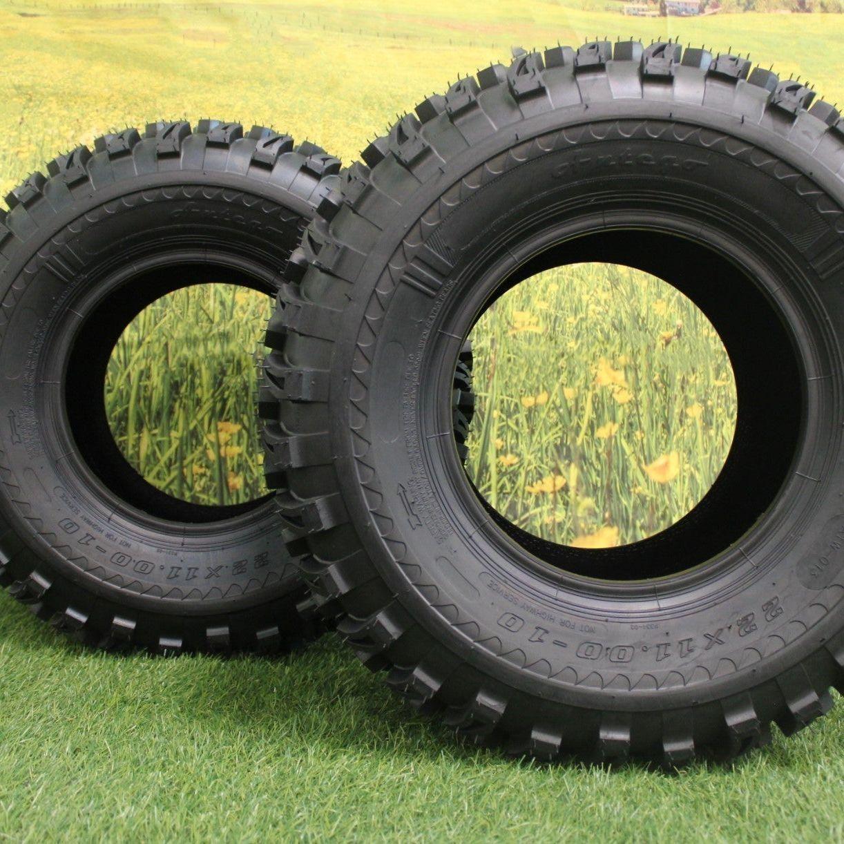 22x11.00-10  4 Ply ATV/UTV, Lawn and Garden Tire (Set of Four)