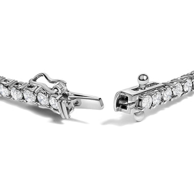 14K White Gold 3.00 Ctw Diamond Classic Standard 4 Prong Set Tennis Bracelet - 0