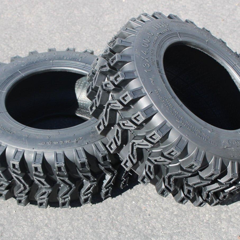 (Set of 2) Antego 13X4.00-6 ATW-046 2 ply Snow tires Directional