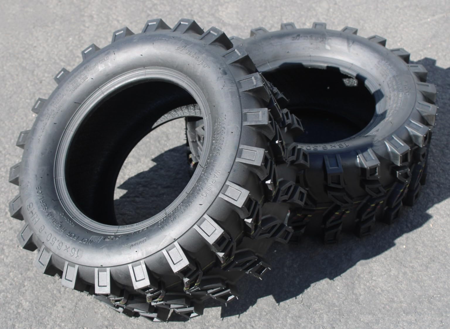 (Set of 2) Antego 16X6.50-8 ATW-046 6 ply Snow tires Directional