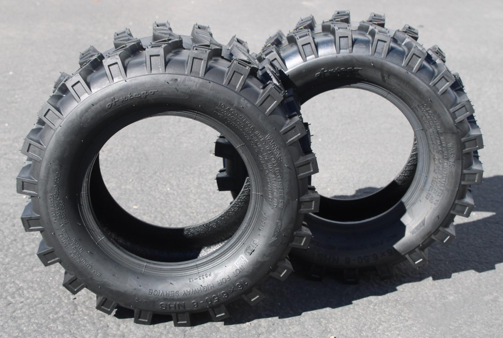 (Set of 2) Antego 16X6.50-8 ATW-046 6 ply Snow tires Directional