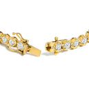 14K Yellow Gold 5.0 Cttw Diamond Scalloped Link Tennis Bracelet-2