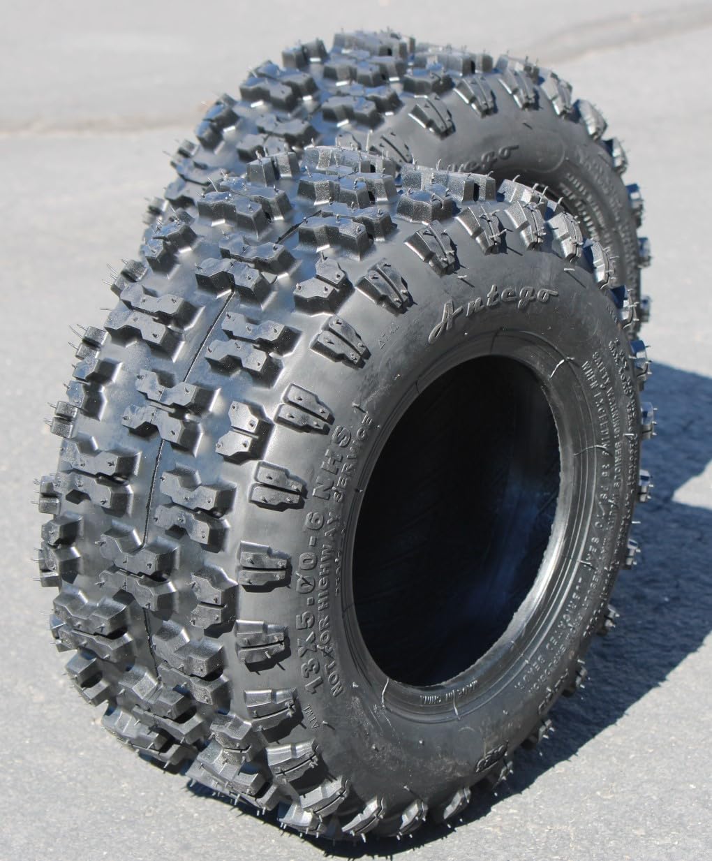 (Set of 2) Antego 13X5.00-6 ATW-053 2 Ply Snow Blower Tires Non-directional - 0